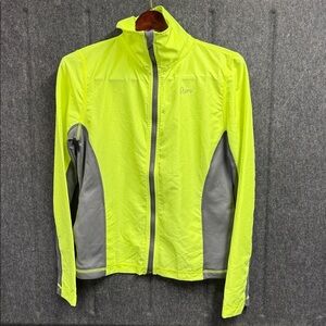 Aero Women's Neon Yellow and Gray Jacket